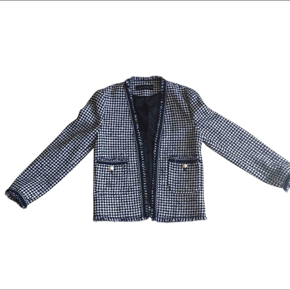 Zara houndstooth blazer size small